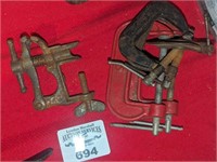 C clamps, small vice