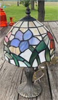 15" Leaded Stain Glass Lamp