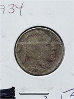 Pitted 1934 Buffalo Nickel