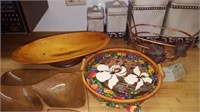 Copper Fruit Basket, Trivet, Bread Basket & More