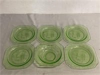6 PCs Of Uranium Glass