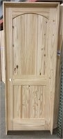 28" RH 2 Panel Knotty Pine Arch Top Interior Door