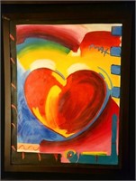 Peter Max Heart Canvas