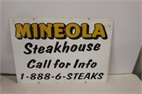 Mineola Steakhouse sign Mineola Iowa