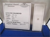 .33 Carat No. 3 AA Brilliant Diamond - Suggested