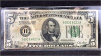 Series 1928 B $5 Federal Reserve Note
