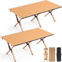 2 Pack Folding Picnic Table 4 ft Low Lightweight.