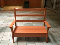 Orange High Back Bench