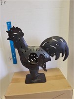 Metal tea light rooster 13.5"L