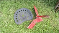 Vintage Toro Tractor Seat and attachments for