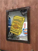 Original Gold Flake cigarettes mirror in oak frame