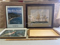 Framed Prints: Hawaii, Ship, Jesus & Wooden F