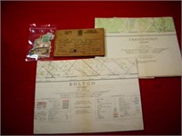 WW2 MAPS/ RATION BOOK AND STAMPS