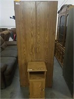 Telephone stand and storage cabinet