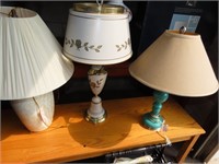 (4)Assorted table lamps.