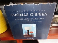 Thomas O'Brien leather table lamp.
