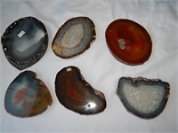 Siced Agate Polished Geodes 6pc #3