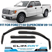 B3323  CLIM ART Rain Guards for F150 09-14 SuperCr