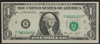 1974 $1 Federal Reserve Note - Printing Error