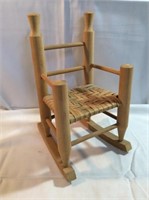 Doll size Wooden rocking chair