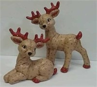 2 Ceramic Reindeer