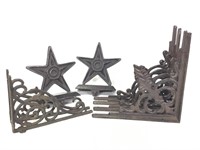 Ornate Cast Iron Corner Brackets & Stars