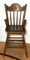 Nu-Line Vintage Pressed Spindle Back High Chair