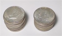 Lot of 25 90% Silver U.S. Half Dollars