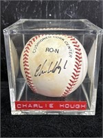 Charlie Hough Signed Baseball