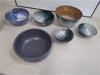 Pottery Bowls Signed