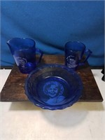 Beautiful 3 piece Shirley temples set cup small