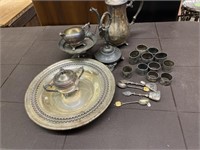 SILVER SIERVixe  ITEMS, STATUE , NAPKIN HOLDERS