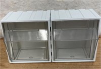 C13) 2 NEW TILT OUT CONNECTING STORAGE/CRAFT BINS