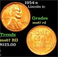 1954-s Lincoln Cent 1c Grades GEM++ Unc RD