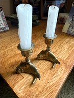 fish candle sticks with candles