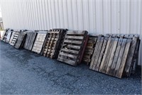 75+ wood pallets; as is