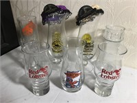 Lot of 7 Collectible Hurricane Glasses