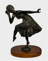 Vincent Fure de Brousse Bronze Dancer Sculpture