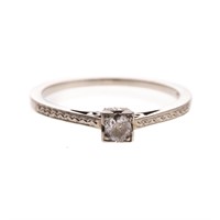 A Lady's Art Deco Diamond Engagement in 18K