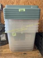 5ct Hefty Hi-Rise Clear Storage Bins/Lids