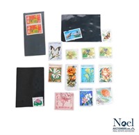 Vintage World Flower Postage Stamps