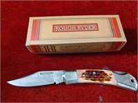 Rough Rider Red Bone Handle Knife in Box