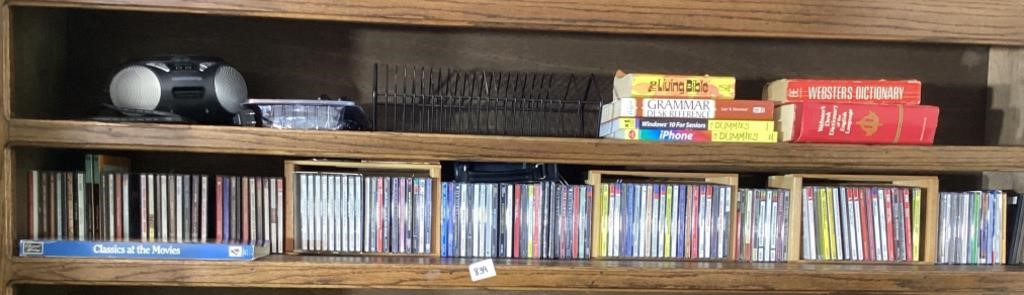 Lot of CD, reference books, and CD player -