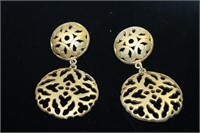 Pair of Golden Statement Earrings