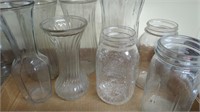 Glass vases and jars