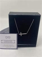 New Quinby Sideways Cross Necklace