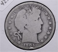 1904 O BARBER QUARTER G