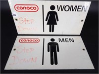 Conoco Gas Restroom Signs