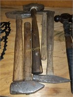 5 Assorted Small Chisel Side Sledge Hammers Lot