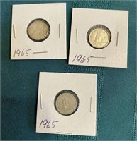 3 X 1965 TEN CENT